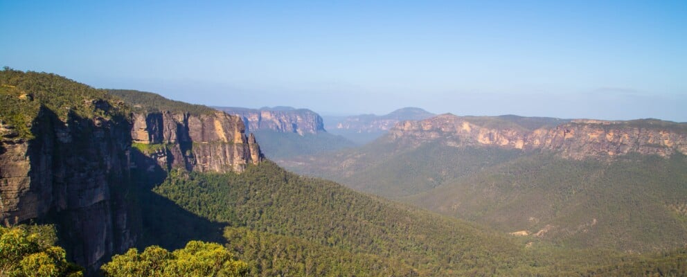 Scenic view from Scenic World in the Blue Mountains..